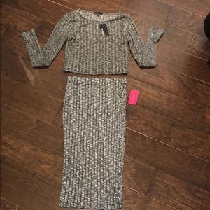 NWT Love Culture 2 piece shirt and skirt